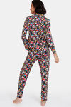 Zivame Color Me Happy Knit Poly Pyjama Set - Moonless Night — thumbnail 3